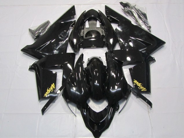 2004-2005 Glossy Black Gold Kawasaki ZX10R Motorcycle Fairings Canada