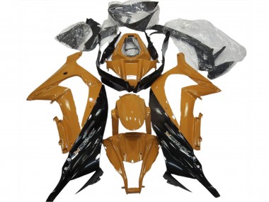 2011-2015 Dark Orange Glossy Black Kawasaki ZX10R Motorcycle Fairings Canada