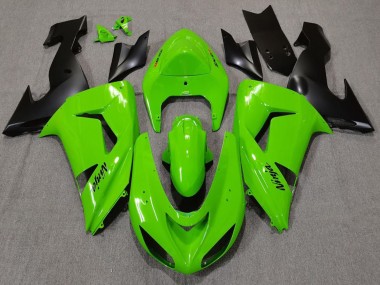 2006-2007 Green Matte Black Kawasaki ZX10R Motorcycle Fairings Canada