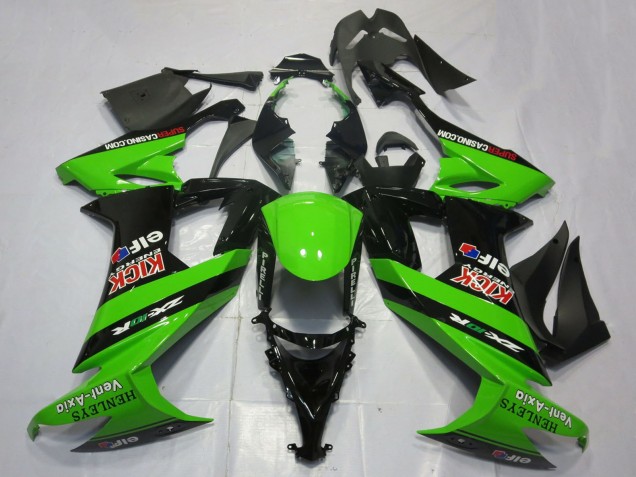 2008-2010 Green Black Red Kick Elf Henleys Vent-Axia Kawasaki ZX10R Motorcycle Fairings Canada