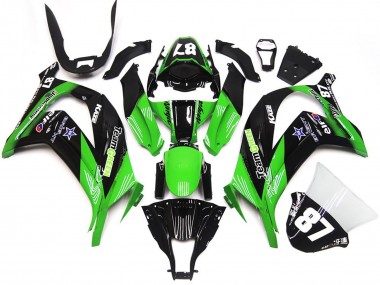 2016-2019 Green Glossy Black Team Green Star 87 Kawasaki ZX10R Motorcycle Fairings Canada