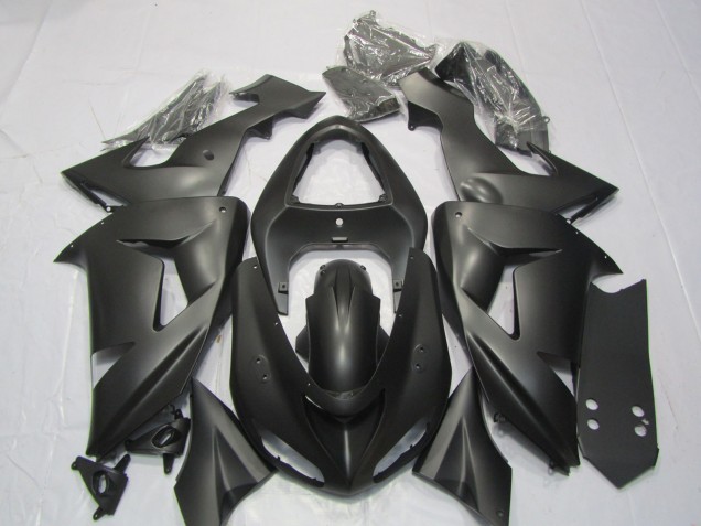 2006-2007 Matte Black Kawasaki ZX10R Motorcycle Fairings Canada