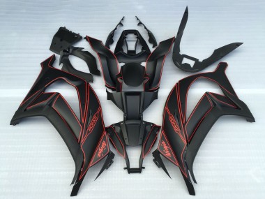 2011-2015 Matte Black Red Kawasaki ZX10R Motorcycle Fairings Canada