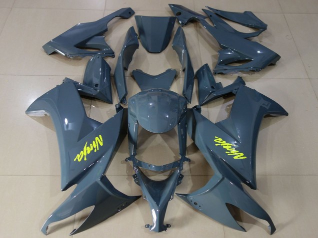 2008-2010 Dark Nardo Grey High Viz Yellow Kawasaki ZX10R Motorcycle Fairings Canada