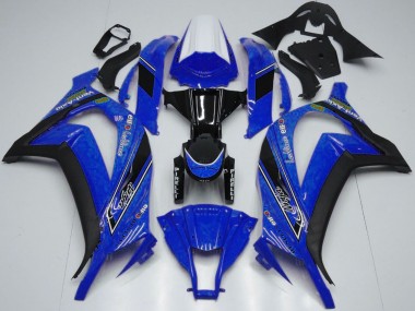 2011-2015 White Blue Glossy Black OEM Style Kawasaki ZX10R Motorcycle Fairings Canada