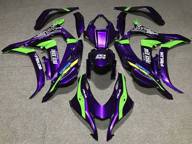 2016-2019 Purple Green White Trick Star Eva Racing Kawasaki ZX10R Motorcycle Fairings Canada
