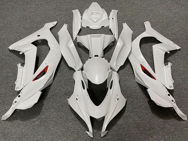2016-2019 Pearl White Red Trim Kawasaki ZX10R Motorcycle Fairings Canada