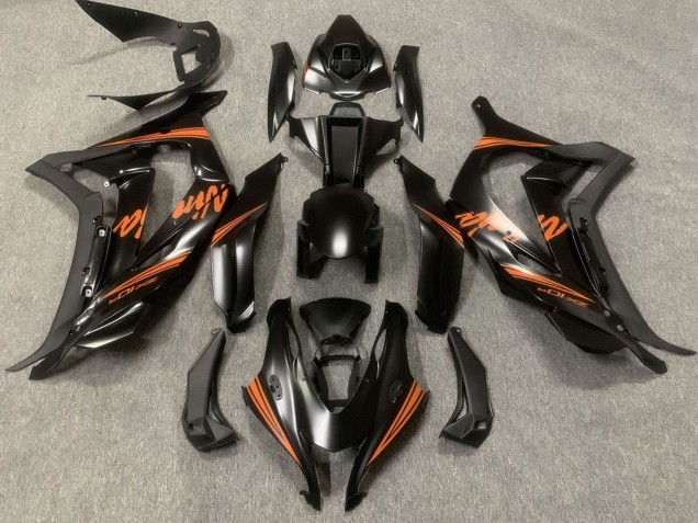 2016-2019 Matte Black Orange Ninja Kawasaki ZX10R Motorcycle Fairings Canada