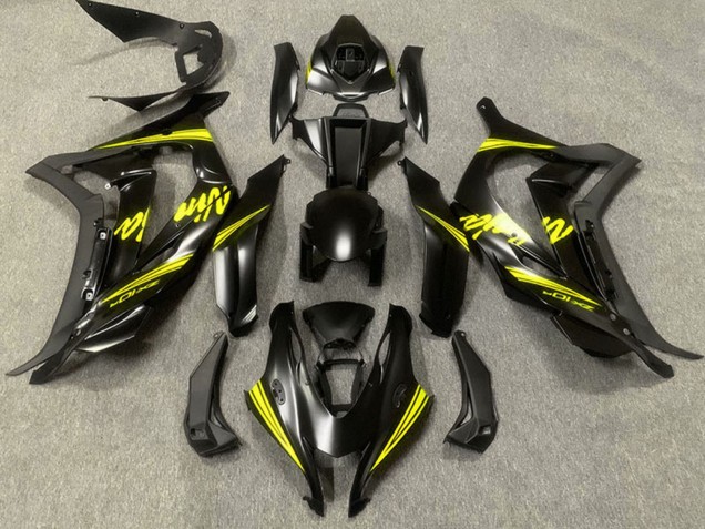 2016-2019 Matte Black Yellow Ninja Kawasaki ZX10R Motorcycle Fairings Canada