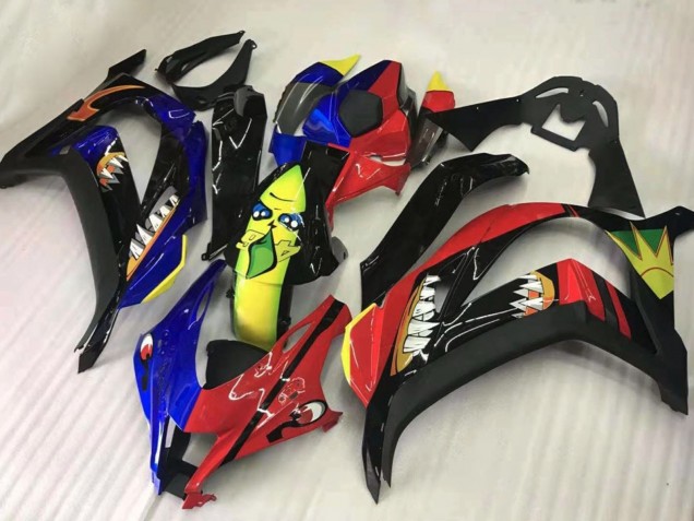 2016-2019 Red Blue Yllow Black Shark Kawasaki ZX10R Motorcycle Fairings Canada