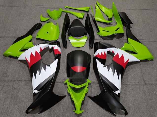 2008-2010 Green Matte Black Red White Shark Kawasaki ZX10R Motorcycle Fairings Canada