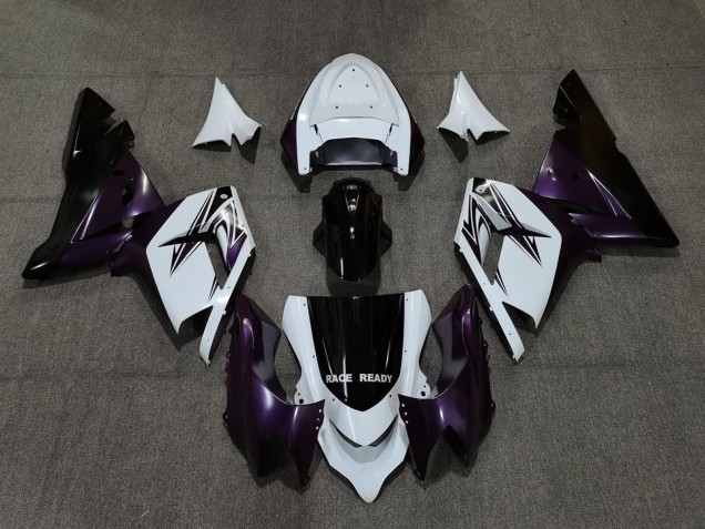 2004-2005 White Purple and Black Kawasaki ZX10R Motorcycle Fairings Canada