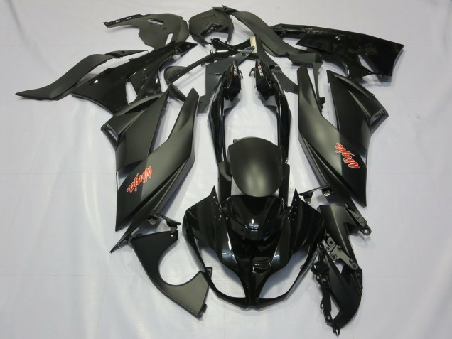 2009-2012 Matte Black Glossy Black Red Ninja Kawasaki ZX6R Motorcycle Fairings Canada