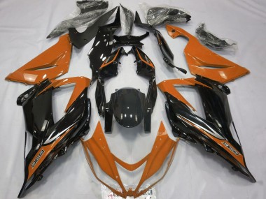 2013-2018 Orange Glossy Black Kawasaki ZX6R Motorcycle Fairings Canada