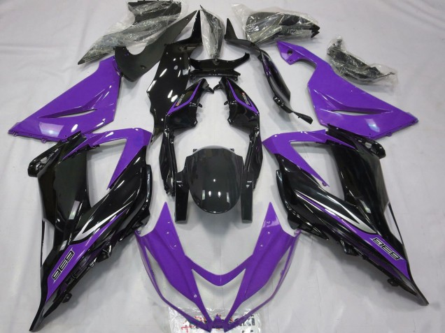 2013-2018 Purple Glossy Black Kawasaki ZX6R Motorcycle Fairings Canada