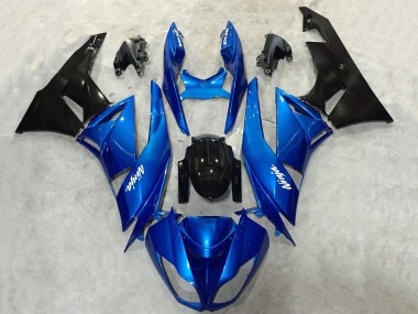 2009-2012 Blue Glossy Black Kawasaki ZX6R Motorcycle Fairing Canada