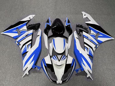 2009-2012 White Blue Black Zag Kawasaki ZX6R Motorcycle Fairings Canada