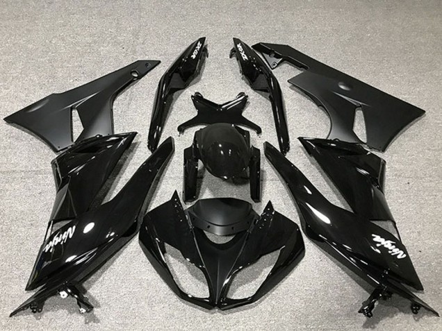 2009-2012 Glossy Black Matte Black Kawasaki ZX6R Motorcycle Fairing Canada