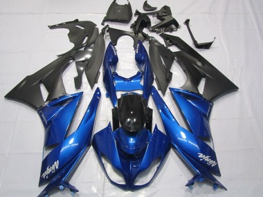 2009-2012 Blue Glossy Black Matte Black White Ninja Kawasaki ZX6R Motorcycle Fairings Canada
