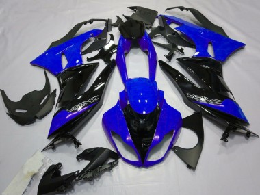 2009-2012 Blue Glossy Black Kawasaki ZX6R Motorcycle Fairings Canada