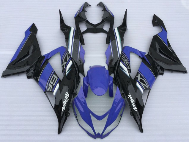 2013-2018 Blue Black White Kawasaki ZX6R Motorcycle Fairings Canada