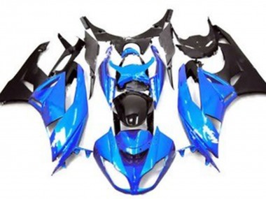 2009-2012 Blue Glossy Black Matte Black Kawasaki ZX6R Motorcycle Fairing Canada