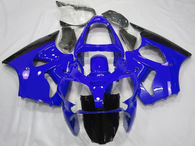 2000-2002 Blue Glossy Black Kawasaki ZX6R Motorcycle Fairings Canada