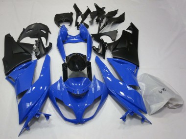 2009-2012 Blue Glossy Black Matte Black Kawasaki ZX6R Motorcycle Fairings Canada