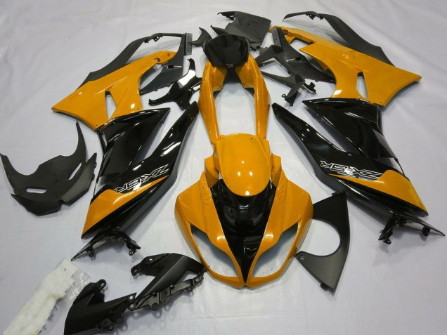 2009-2012 Orange Glossy Black Kawasaki ZX6R Motorcycle Fairings Canada