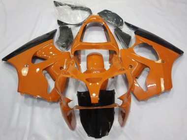 2000-2002 Orange Glossy Black Kawasaki ZX6R Motorcycle Fairings Canada