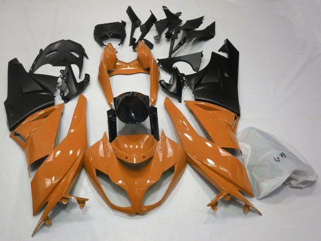 2009-2012 Orange Glossy Black Matte Black Kawasaki ZX6R Motorcycle Fairings Canada
