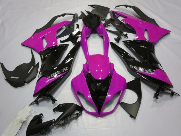 2009-2012 Pink Glossy Black Kawasaki ZX6R Motorcycle Fairings Canada