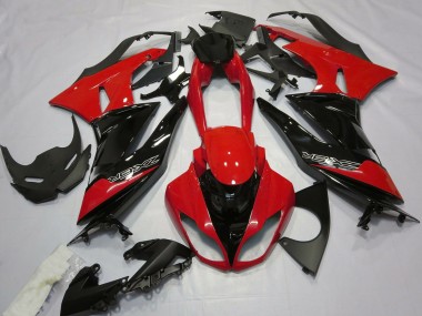 2009-2012 Red Glossy Black Kawasaki ZX6R Motorcycle Fairings Canada
