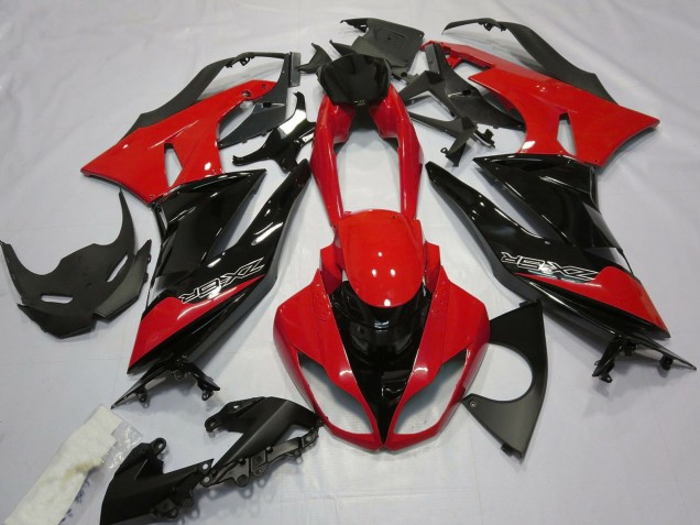 2009-2012 Red Glossy Black Kawasaki ZX6R Motorcycle Fairings Canada