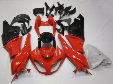2009-2012 Red Glossy Black Matte Black Kawasaki ZX6R Motorcycle Fairings Canada
