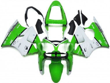 2000-2002 White Green Black Bridgestone Silkolene Kawasaki ZX6R Motorcycle Fairings Canada