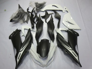 2013-2018 White Matte Black Kawasaki ZX6R Motorcycle Fairings Canada