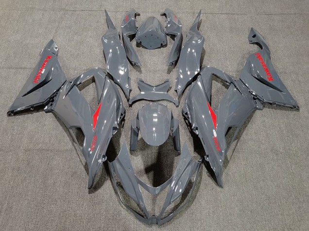2013-2018 Nardo Grey Red Kawasaki ZX6R Motorcycle Fairings Canada