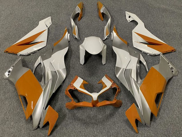 2019-2023 White Silver Orange Kawasaki ZX6R Motorcycle Fairings Canada