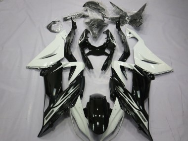 2013-2018 White Glossy Black Kawasaki ZX6R Motorcycle Fairings Canada