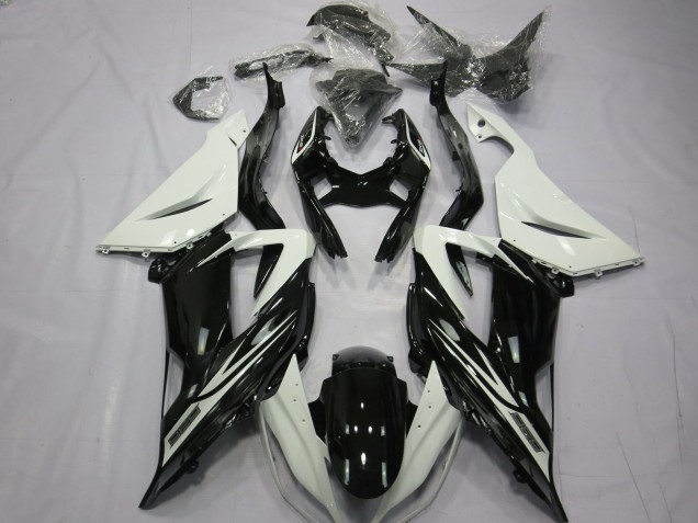 2013-2018 White Glossy Black Kawasaki ZX6R Motorcycle Fairings Canada