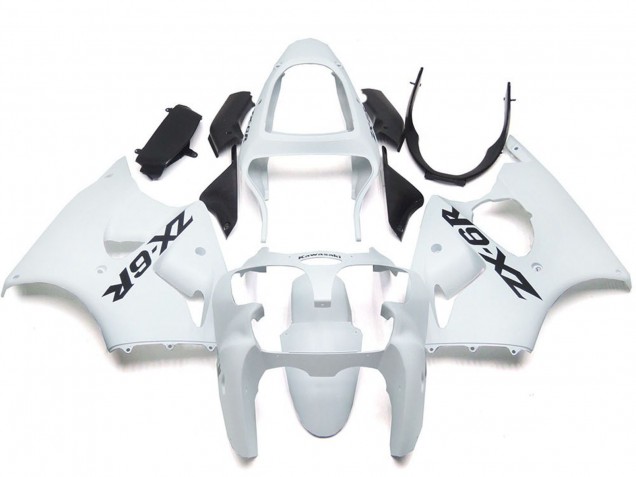 2000-2002 Glossy White Kawasaki ZX6R Motorcycle Fairings Canada