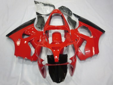 2000-2002 Red Glossy Black Kawasaki ZX6R Motorcycle Fairings Canada