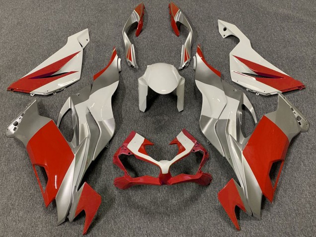 2019-2023 White Silver Red Kawasaki ZX6R Motorcycle Fairings Canada