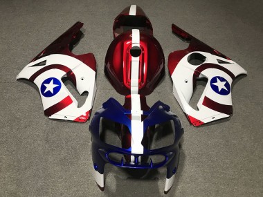 2002-2006 Red Blue White Star Captain America Kawasaki ZX12R Motorcycle Fairings Canada