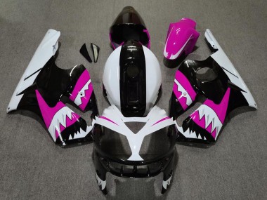 2002-2006 Pink Black White Shark Kawasaki ZX12R Motorcycle Fairings Canada