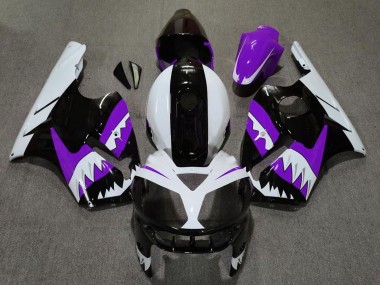 2002-2006 Purple Black White Shark Kawasaki ZX12R Motorcycle Fairings Canada
