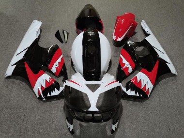 2002-2006 Red Black White Shark Kawasaki ZX12R Motorcycle Fairings Canada
