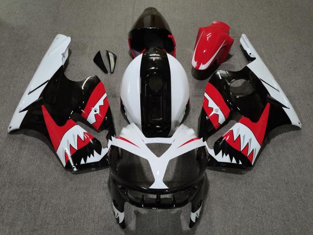 2002-2006 Red Black White Shark Kawasaki ZX12R Motorcycle Fairings Canada