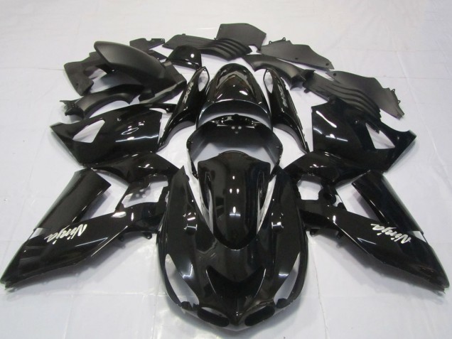 2006-2011 Glossy Black White Ninja Kawasaki ZX14R Motorcycle Fairings Canada
